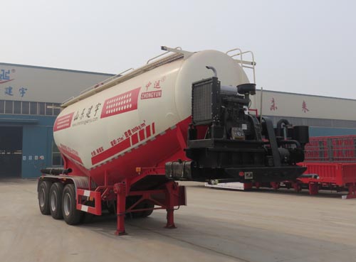 中运9.3米32.9吨3轴中密度粉粒物料运输半挂车(YFZ9408GFLZY)