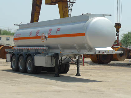 双达10.5米31.8吨3轴腐蚀性物品罐式运输半挂车(ZLQ9401GFW)