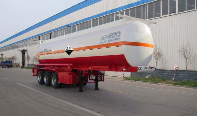 9.8米30.2吨3轴腐蚀性物品罐式运输半挂车(SKW9401GFWA)