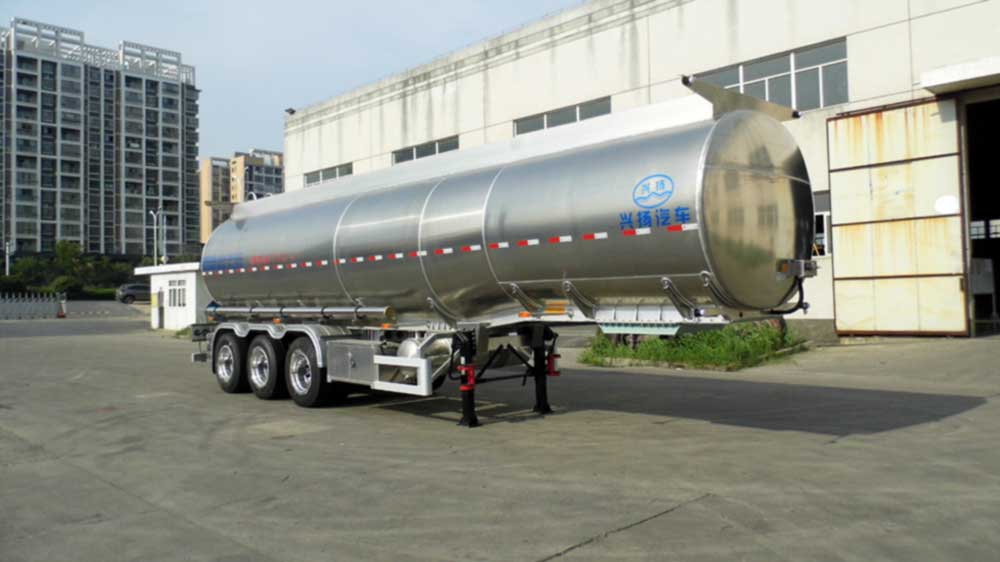 兴扬11.7米33.9吨3轴铝合金液态食品运输半挂车(XYZ9409GYSA)