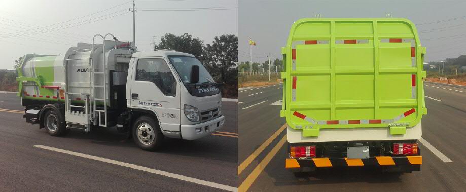 福田牌BJ5042ZZZE5-H1自裝卸式垃圾車(chē)公告圖片