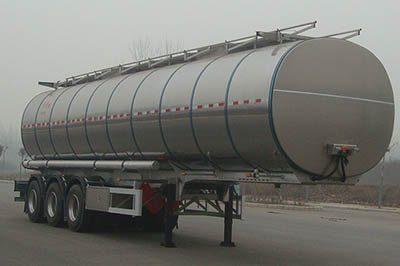 凌宇牌12米33吨3轴铝合金食用油运输半挂车(CLY9406GSY)