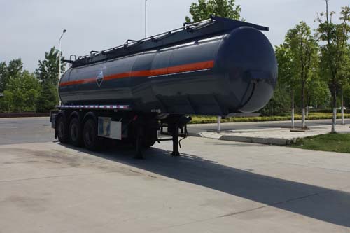 楚飞牌10米33.1吨3轴腐蚀性物品罐式运输半挂车(CLQ9402GFWD)