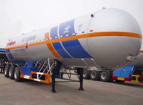 宏图牌13米24.7吨3轴液化气体运输半挂车(HT9409GYQD)