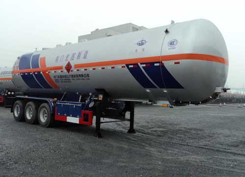 宏图牌11.8米28吨3轴易燃液体罐式运输半挂车(HT9400GRY2)