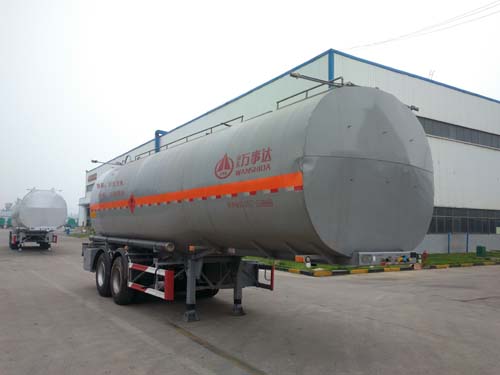 万事达牌10米29.5吨2轴铝合金易燃液体罐式运输半挂车(SDW9351GRY)