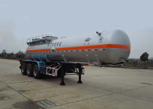 宏图牌10.6米32.6吨3轴腐蚀性物品罐式运输半挂车(HT9400GFW)
