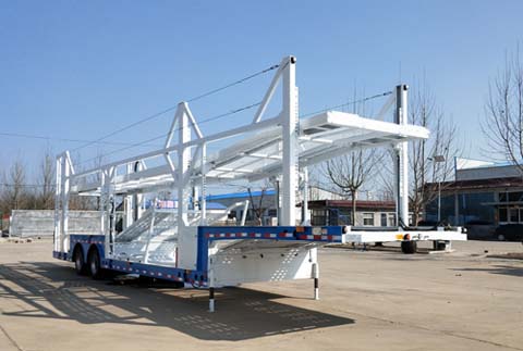 福财牌13.8米14.5吨2轴乘用车辆运输半挂车(YJX9220TCC)