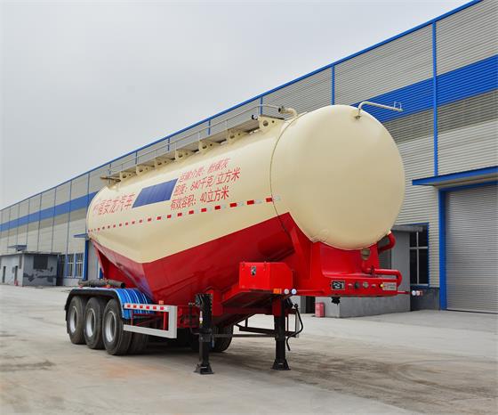 岷江牌9.6米33吨3轴中密度粉粒物料运输半挂车(YZQ9401GFL)