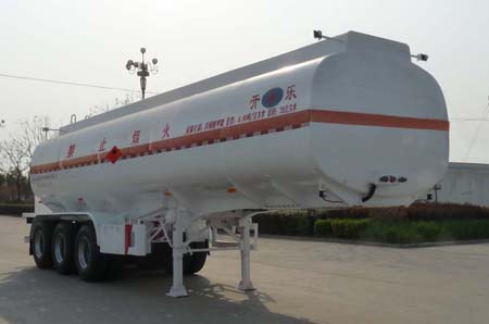 开乐牌10.5米32吨3轴易燃液体罐式运输半挂车(AKL9403GRY)