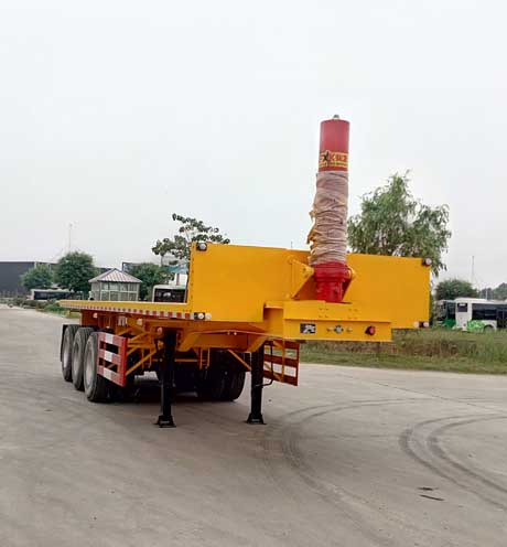 智沃牌10米33吨3轴平板自卸半挂车(LHW9400ZZXP)