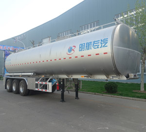 明航牌11.4米33.6吨3轴铝合金食用油运输半挂车(ZPS9409GSY)