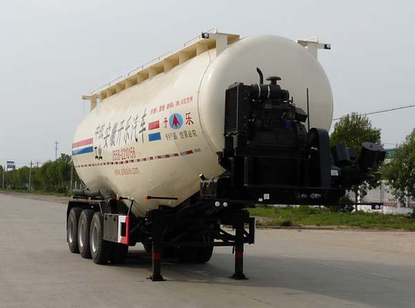 开乐牌10.5米29.3吨3轴粉粒物料运输半挂车(AKL9401GFL)
