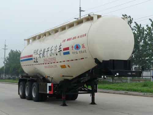 开乐牌10.5米30.5吨3轴粉粒物料运输半挂车(AKL9402GFL)
