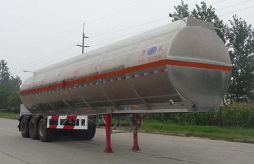 开乐牌12.6米33.6吨3轴铝合金易燃液体罐式运输半挂车(AKL9407GRYA)