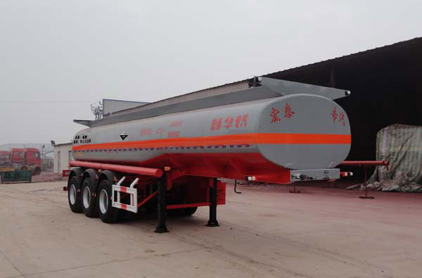 正康宏泰牌9.8米32吨3轴腐蚀性物品罐式运输半挂车(HHT9402GFW)