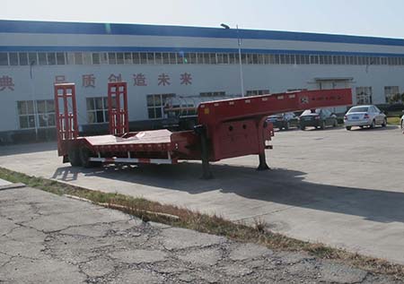 盛润牌12.6米27吨2轴低平板半挂车(SKW9350TDP)