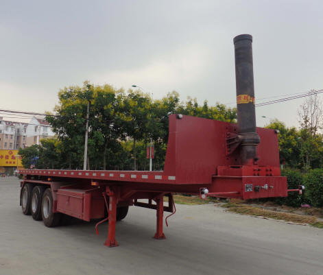 兆鑫牌10米31.9吨3轴平板自卸半挂车(CHQ9400ZZXP)