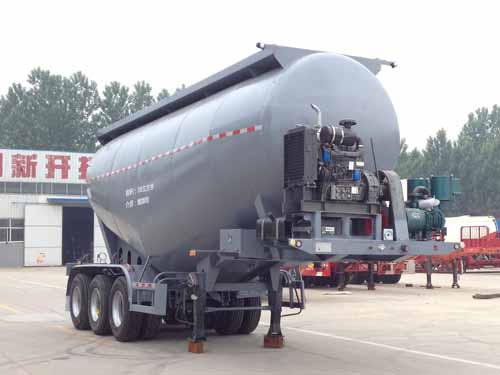 沃德利牌9.3米32.5吨3轴中密度粉粒物料运输半挂车(WDL9403GFL)
