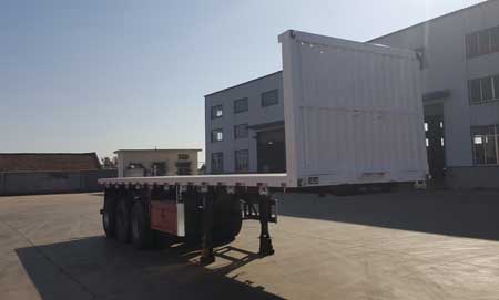 吉鲁恒驰牌9.5米33.8吨3轴平板自卸半挂车(PG9409ZZXP)