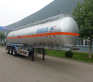 明航牌11.9米34吨3轴铝合金易燃液体罐式运输半挂车(ZPS9400GRY)