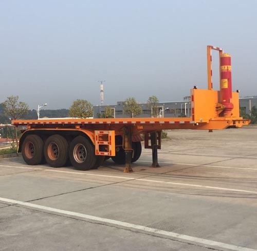 通勤牌8.5米33.4吨3轴平板自卸半挂车(TDG9400ZZXP)