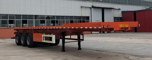 通顺达牌13米33.5吨3轴平板自卸半挂车(QNM9401ZZXP)