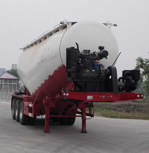 劲越牌10.6米31吨3轴中密度粉粒物料运输半挂车(LYD9401GFLZ)