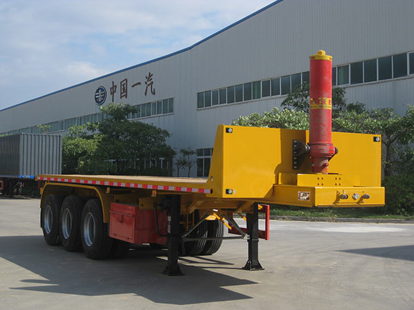 齐鲁中亚牌10.2米32吨3轴平板自卸半挂车(DEZ9400ZZXP)