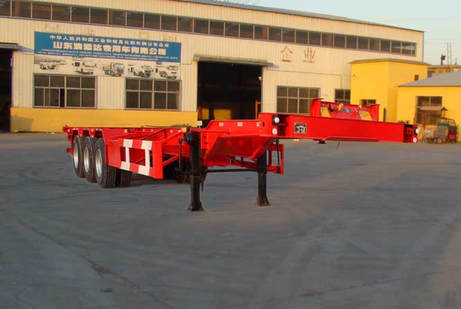 鸿运达牌12.5米34.5吨3轴集装箱运输半挂车(ZZK9402TJZ)