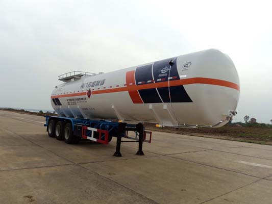 宏图牌12.2米31.5吨3轴易燃液体罐式运输半挂车(HT9402GRY)