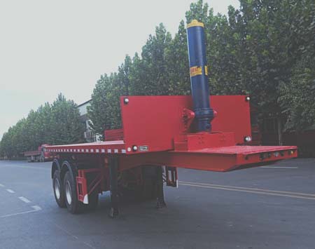 永康牌7.7米29.2吨2轴平板自卸半挂车(CXY9350ZZXP)