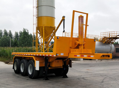 龙威事业牌8.5米33.4吨3轴平板自卸半挂车(AZY9400ZZXP)