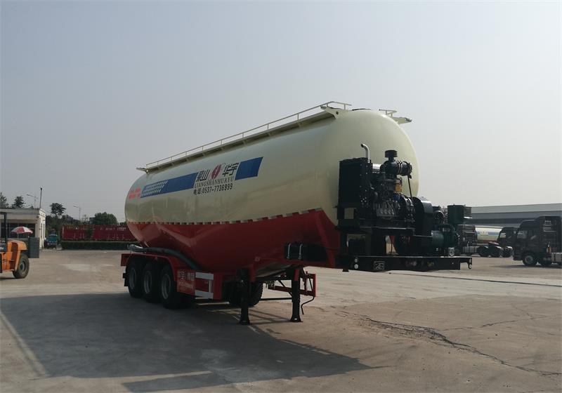 华宇达牌10.8米31吨3轴低密度粉粒物料运输半挂车(LHY9406GFL50)