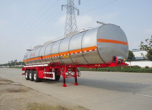 瑞江牌12.2米32.5吨3轴铝合金易燃液体罐式运输半挂车(WL9404GRYD)