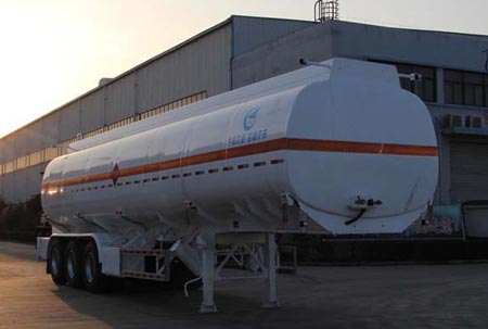 开乐牌12.1米33.5吨3轴铝合金易燃液体罐式运输半挂车(AKL9407GRYB)