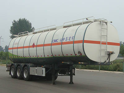 凌宇牌11.8米30吨3轴易燃液体罐式运输半挂车(CLY9404GRYE)