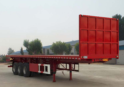 鲁玺牌13米32.9吨3轴平板自卸半挂车(LXP9400ZZXP)
