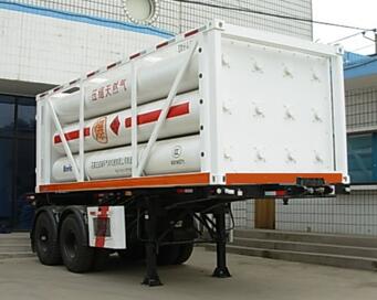 安瑞科牌7.2米2.3吨2轴高压气体运输半挂车(HGJ9250GGQ)