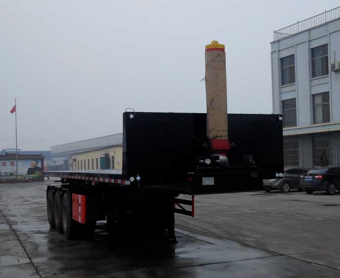 远东汽车牌9.9米32吨3轴平板自卸半挂车(YDA9402ZZXP)