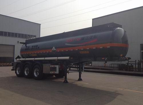瑞江牌10米31.5吨3轴腐蚀性物品罐式运输半挂车(WL9400GFWB)