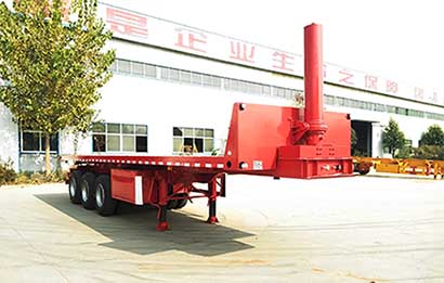 三威牌10.6米32吨3轴平板自卸半挂车(WQY9405ZZXP)