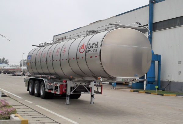万事达牌11.5米33.4吨3轴铝合金食用油运输半挂车(SDW9408GSY)