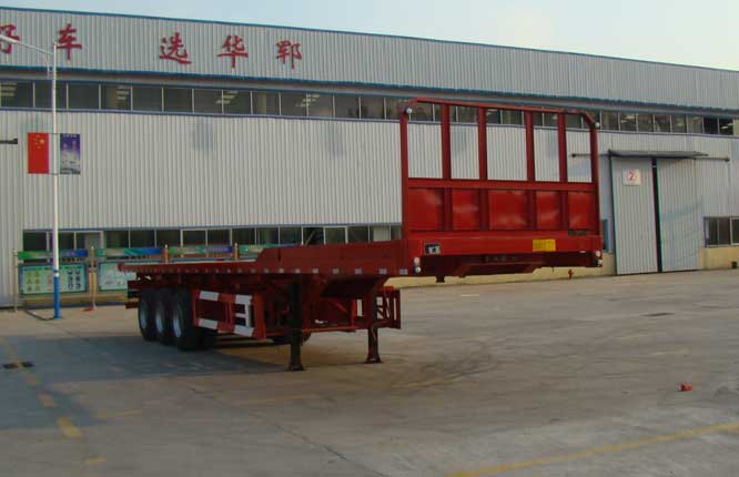 华郓达牌13米32吨3轴平板自卸半挂车(FL9401ZZXP)