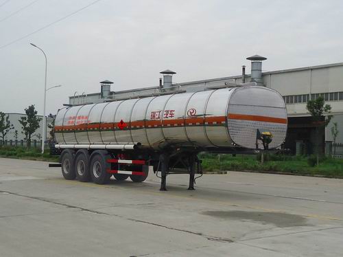 瑞江牌12.4米33吨3轴铝合金易燃液体罐式运输半挂车(WL9406GRYF)