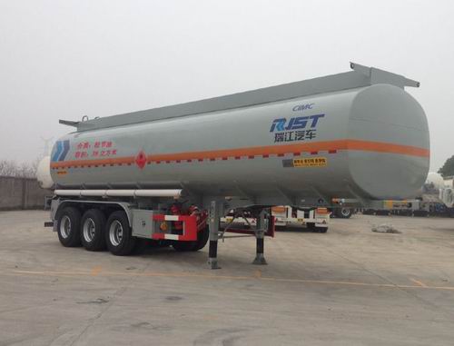 瑞江牌11.3米32吨3轴易燃液体罐式运输半挂车(WL9408GRYC)
