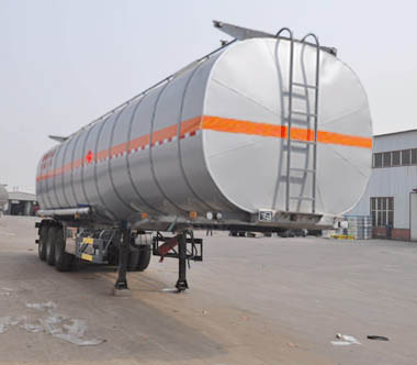 旗林牌11.7米33.3吨3轴铝合金易燃液体罐式运输半挂车(QLG9403GRYB)
