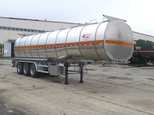 江淮扬天牌12.2米33吨3轴铝合金易燃液体罐式运输半挂车(CXQ9401GRYB)