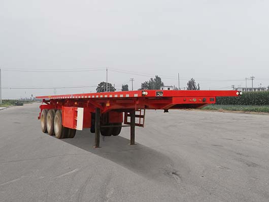 红荷北斗牌11米33.1吨3轴平板自卸半挂车(SHB9401ZZXP)