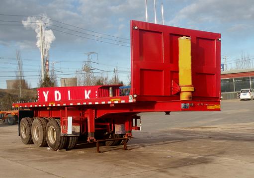 蒙驼凯力达一牌9.3米33.4吨3轴平板自卸半挂车(KLD9403ZZXP)